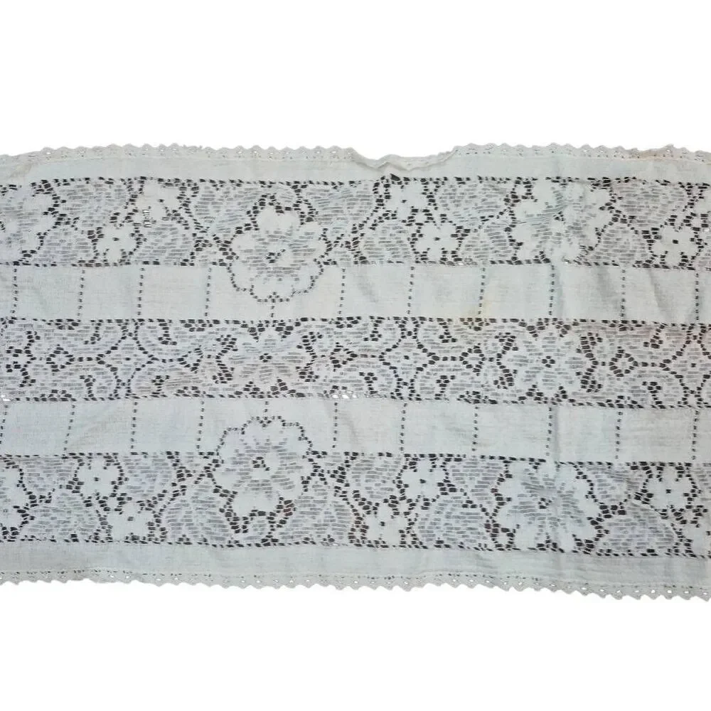 Table Runner, Vintage White 12